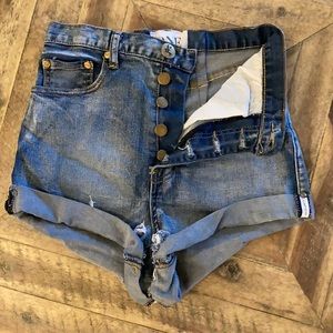 One Teaspoon Lovers High Waisted Shorts